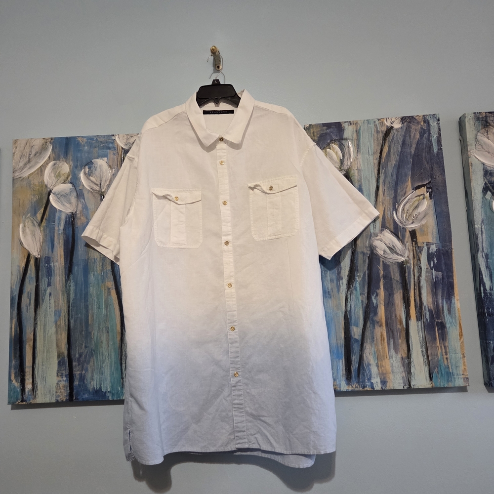 Sean John White Short Sleeve Shirt